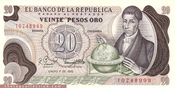 20 پزو کلمبیا 