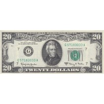 20 دلار آمریکا چاپ 1963 (بینهایت کمیاب )
