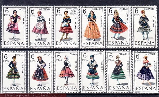 سری تمبر لباسهای محلی اسپانیا