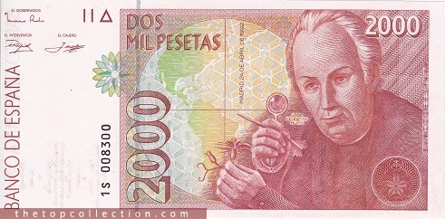 2000 پزوتا اسپانیا