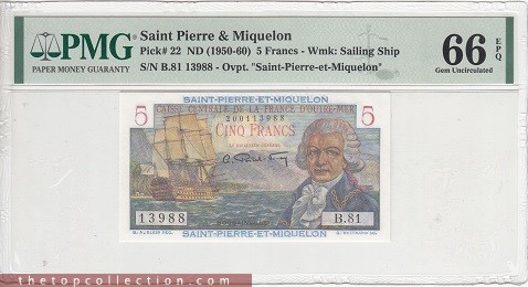 5 فرانک سنت پیر  و میکلون Pmg66