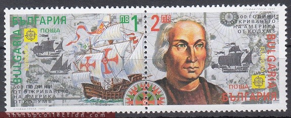 سری تمبر یادبود کریستوف کلمب چاپ بلغارستان  