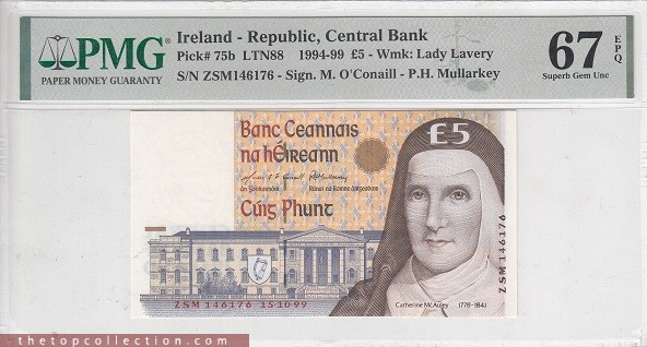 5 پوند ایرلند - PMG 67