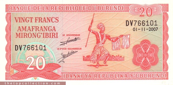 20 فرانک بروندی