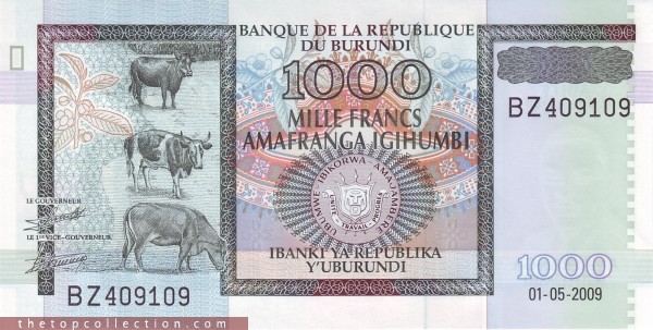 1000 فرانک بروندی