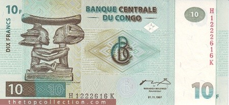 10 فرانک کنگو 