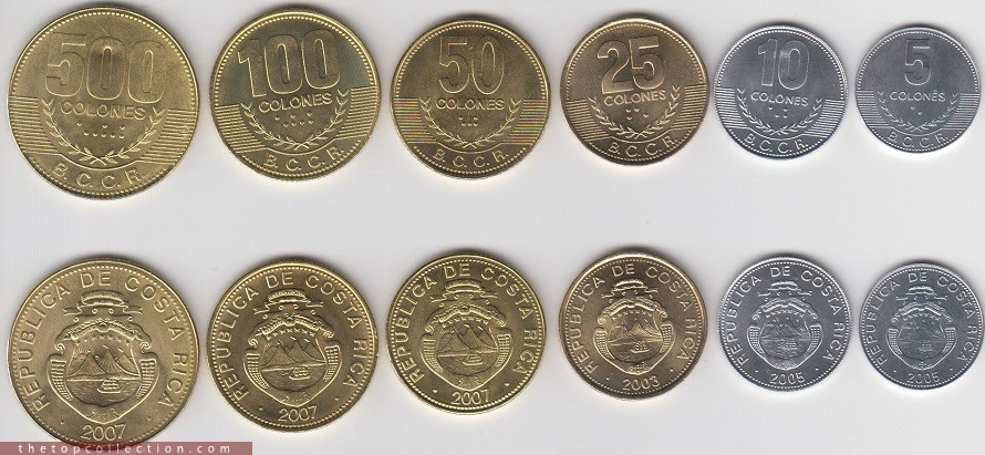 فول ست سکه های کاستاریکا  