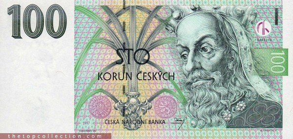 100 کرون جمهوری چک 1997