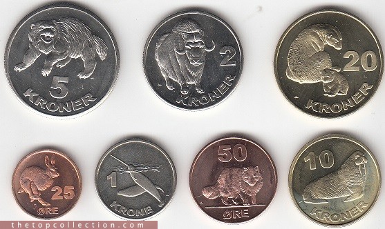 فول ست سکه های گرینلند (بسیار کمیاب )