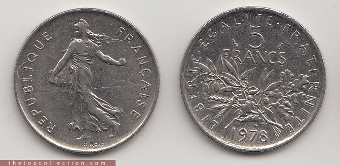 سکه 5 فرانک فرانسه