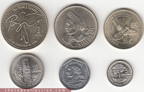 فول ست سکه های گواتمالا (کمیاب ) 