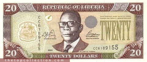 20 دلار لیبریا