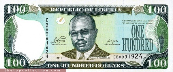 100 دلار لیبریا
