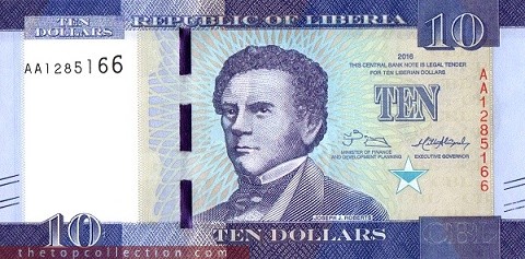 10 دلار لیبریا