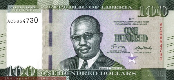 100 دلار لیبریا 2017