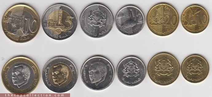 فول ست سکه های مراکش ( کمیاب )