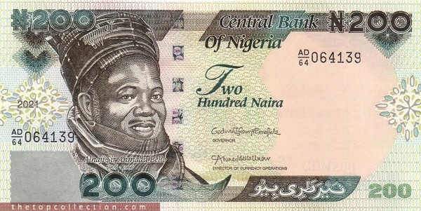 200 نایرا نیجریه چاپ 2021