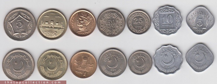 فول ست سکه های پاکستان 