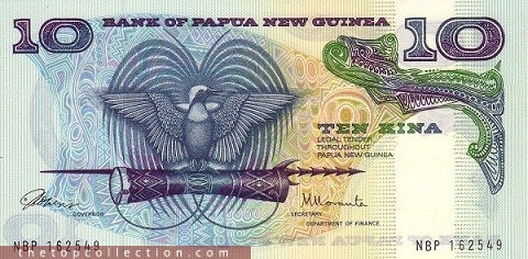 10 کینا پاپوآ گینه نو