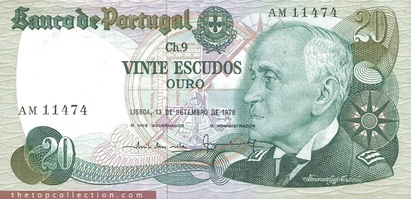 20 اسکودو پرتغال P176a3