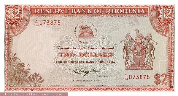 2 دلار رودزیا ( کمیاب )