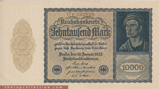 10000 مارک آلمان چاپ 1922
