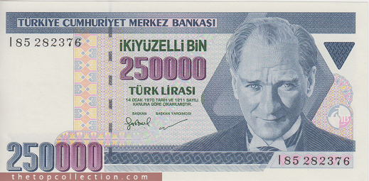 250000 لیر ترکیه