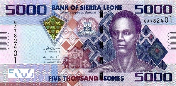 5000 لئون سیرالئون (چاپ 2013)