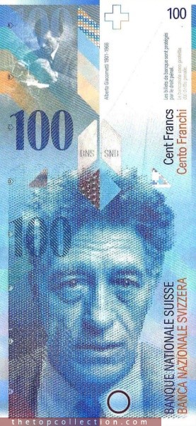 100  (چاپ 2010)فرانک سوئیس