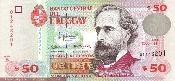 50 پزو اروگوئه چاپ 2000
