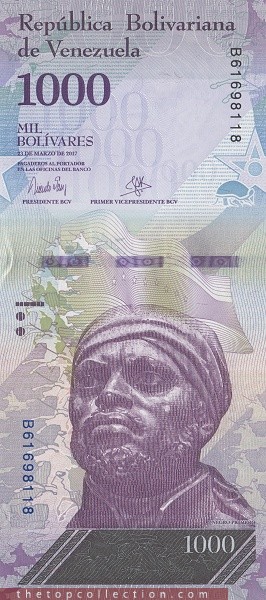 1000 بولیوار ونزوئلا 