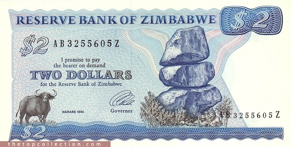 2 دلار زیمباوه p1c