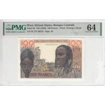 100 فرانک آفریقای غربی PMG64(کمیاب )