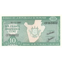 10 فرانک بروندی