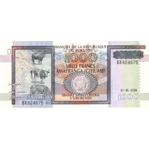 1000 فرانک بروندی چاپ 2006 سایز بزرگ 