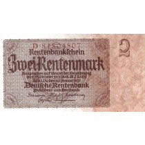 2 مارک آلمان چاپ 1937 با مهر برجسته 