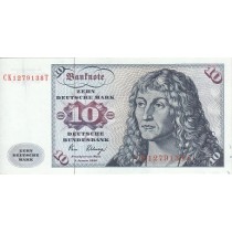 10 مارک آلمان © Deutsche Bundesbank at lower left on back