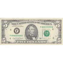 5 دلار آمریکا چاپ 1988