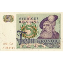 5 کرون سوئد چاپ 1981