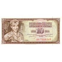 10 دینار یوگسلاوی