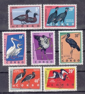 سری تمبر پرندگان کنگو (قیمت جهانی 21 یورو)