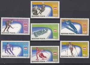سری تمبرهای المپیک زمستانی 1976 چاپ مجارستان 