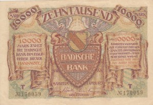 10000 مارک آلمان چاپ 1923