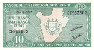 10 فرانک بروندی