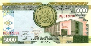 5000 فرانک بروندی 