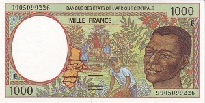 1000 فرانک آفریقای مرکزی 