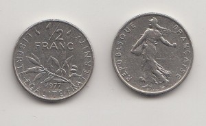 سکه 1/2 فرانک فرانسه