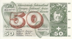 50 فرانک سوئیس چاپ 1974