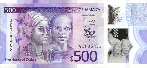 500 دلار جامائیکا یادبود شصتمین سالگرد استقلال جامائیکا