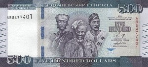 500 دلار لیبریا چاپ 2020